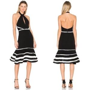 ALEXIS Doriann Tiered Fringe Flounce Dress M